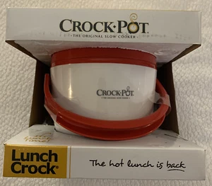 Crock-Pot LUNCH CROCK 20oz Portable Slow Cooker Food Warmer.  Red & White - NEW - Picture 1 of 4