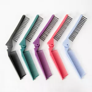 Portable Folding Pocket Hair Brush Anti Static Mini Hair Comb Travel Pocket Comb - Picture 1 of 20