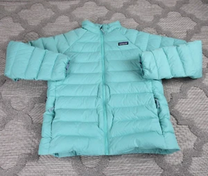 Patagonia Jacket Youth XXL 16-18 Turquoise Kids Down Sweater Puffer Netplus - Picture 1 of 16
