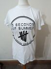 Official 5 Seconds of Summer Logo Ladies White T Shirt 5SOS Size Large
