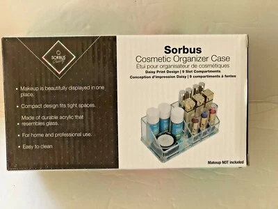 Sorbus мини красоты косметический органайзер прозрачный акрил 9 отсеков - Изображение 1 из 4