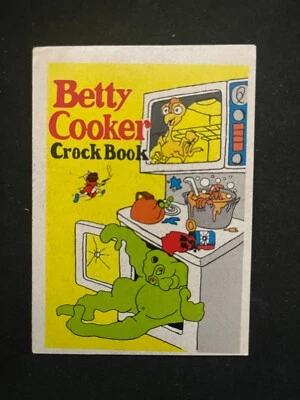 Fleer Crazy Covers Series #1 1974 Betty Cooker Crock Book en muy buena condición Foto 1 de 2