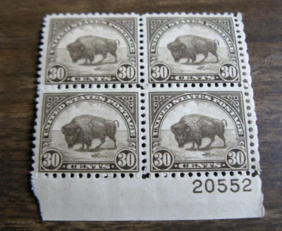 US 4 Cent Stamps SC # 700 Plate Block of 4 MNH OG Buffalo Bison - Image 1 of 4