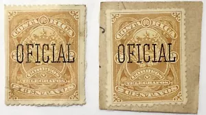 Antique 19th Century International Stamps Costa Rica 'Oficial' Cancel 2 Centavos - Picture 1 of 4
