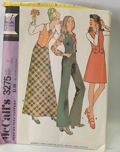 Vintage McCall’s Pattern 3275 Vest Skirt & Pants 1972 Cute 70s Style Jr Redbook - Picture 1 of 5