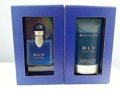 BVLGARI BLV Pour Homme 0.17oz/5ml  & 1oz/30ml Shower/Shampoo gel Travel set NIB  - Image 1 of 4