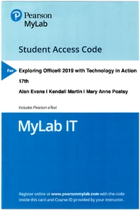 MyITLab with EText--Access Card--For Exploring "MyLab IT" Office 2019 w/ TIA 17e - Picture 1 of 2