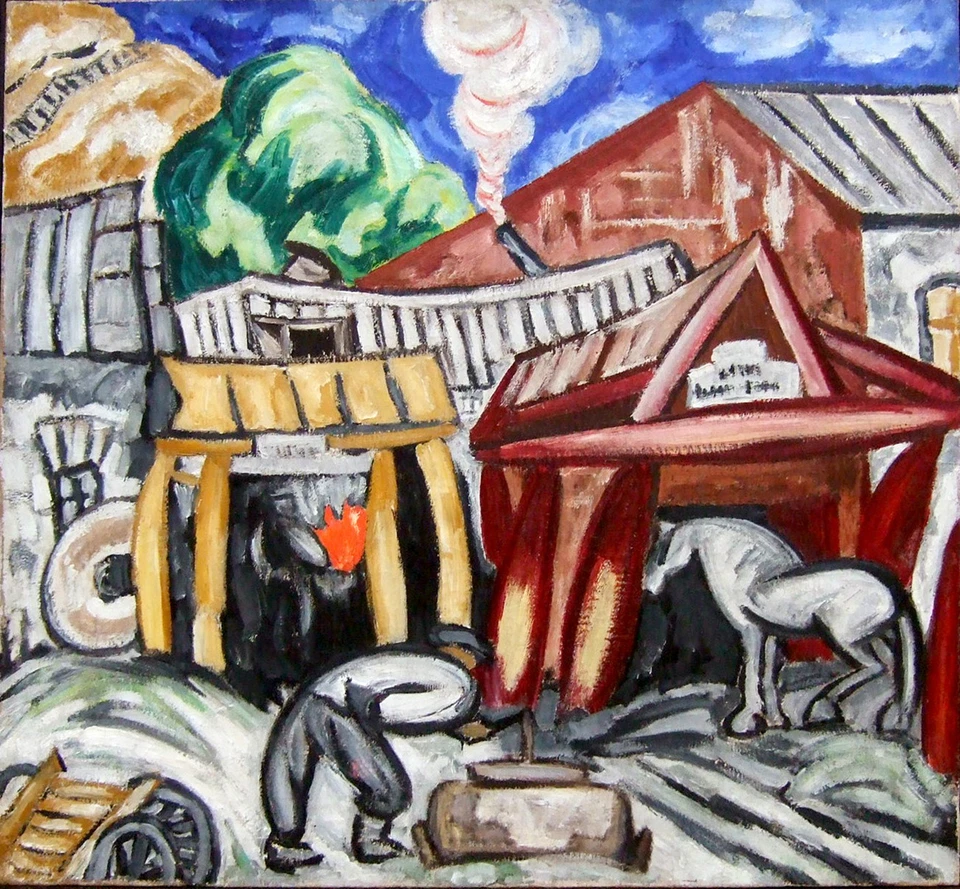 OLGA ROSANOVA SMITHY  EXPRESSIONISM  ART GICLEE PRINT FINE CANVAS - Image 1 of 1