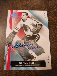 2015-16 SP Game Used - Glenn Hall - Base Blue Auto - Picture 1 of 2