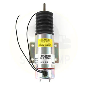 D513-A32V12 2001-12E2U1 Solenoide di spegnimento carburante diesel 12 V per TROMBETTA Genie JLG - Foto 1 di 7