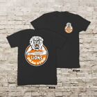 Lions Drag Strip Orange/Black Oval Retro Hot Rat Rod Black/White T-Shirt Racing