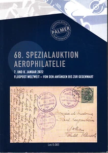 AEROPHILATELIE 68. Spezialauktion 2022 Flugpost weltweit von Anfängen bis heute - Bild 1 von 2