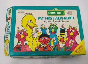 Gioco di carte vintage Sesame Street il mio primo alfabeto completo di scatola raro 1992 anni 90 - Foto 1 di 5