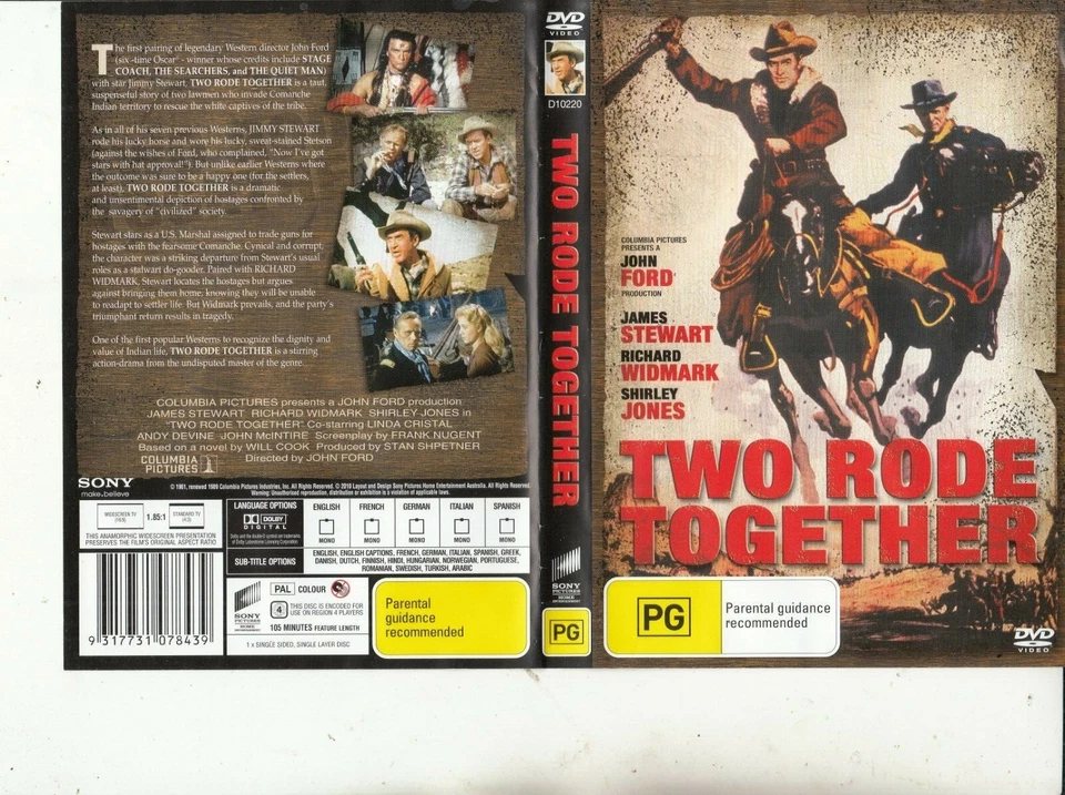Two Rode Together-1961-James Stewart-Movie-DVD - Image 1 of 1