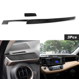 Carbon Fiber Center Console Dashboard Panel Trim For Toyota RAV4 2015-2019 - Foto 1 di 11