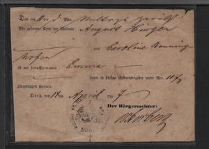 ✔️ GERMANY Deutsches Reich 1857. DOCUMENT - Foto 1 di 1