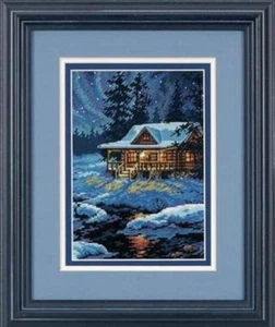 Diy Needlepoint Cross Stitch "Moon House". Embroidery Kit Unprinted Сanvas - Picture 1 of 1