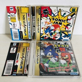 Sonic R Sonic Jam Sega Saturn SS set of 2 Obi Japan import
