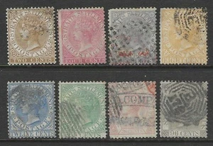 MALAYA STRAITS SETTLEMENTS QUEEN VICTORIA 1867 SET SG11-19 CAT £225 USED - Picture 1 of 2
