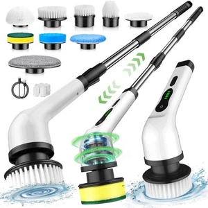 Electric Spin Scrubber, Cordless Cleaning Brush, Shower Scrubber with 8 Brush... - Picture 1 of 7
