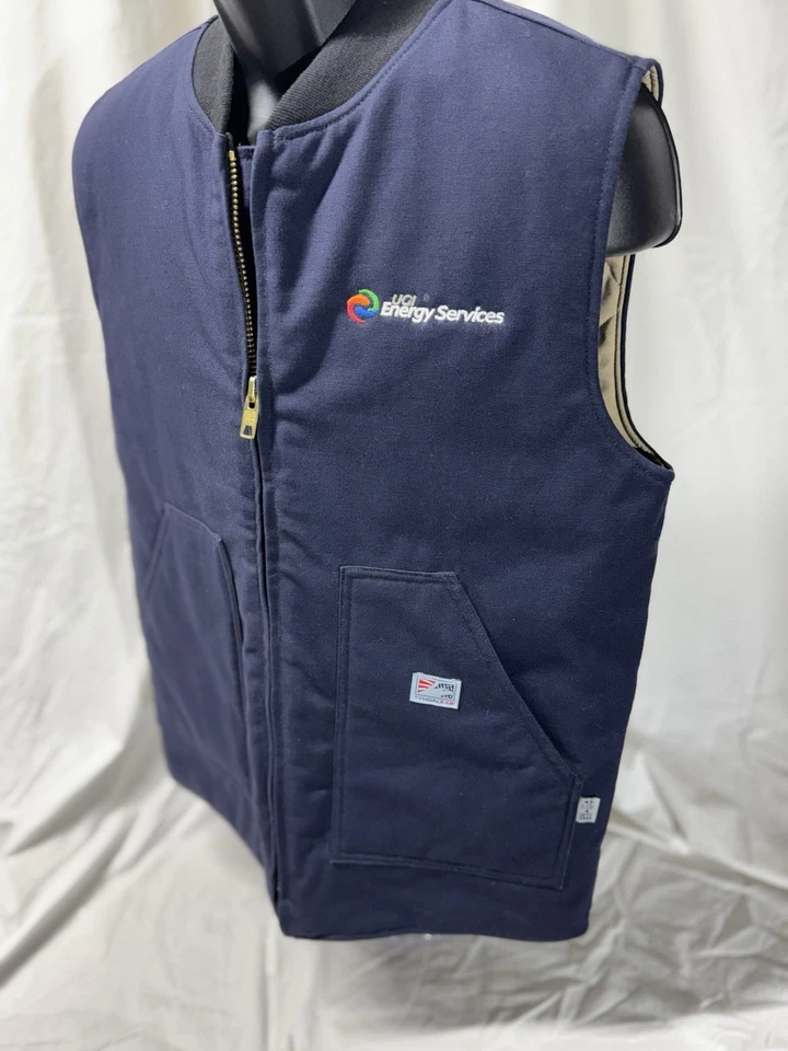 Tyndale Fr Vest XL 47 Cal Cat 4 Flame Resistant USA Work Wear Canvas Energy Svcs - Image 1 of 4