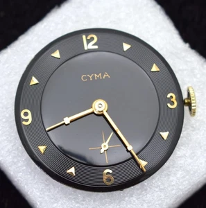 CYMA Tavannes 162 Watch Movement 17J Swiss with Hands, Stem, Crown VG COND - Picture 1 of 4
