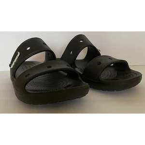 EUC Mens Crocs Size 11M Rubber Double Strap Logo - Picture 1 of 5