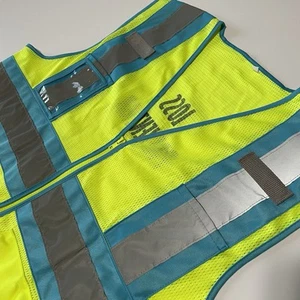 Amazon Loss Prevention High Visibility Safety Vest L/XL Reflective Yellow - Imagen 1 de 7