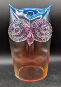 Kosta Boda Sweden Signed Ludvig Lofgren My Wide Life Glass Owl 2010 8 3/4" AS IS - Picture 1 of 14