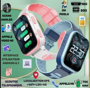 Montre enfant/senior connectée PREMIUM 4G GPS Appels video message SOS PROMO!! - Photo 1/2