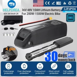 36V 48V 10AH Li-ion Battery w/Charger BMS for≤1500W eBike Scooter Electric Bike - Picture 1 of 44