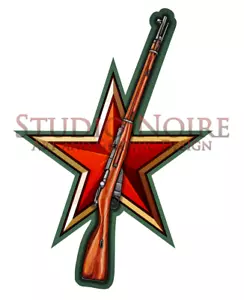 Mosin Nagant Soviet Russian Army Military WW2 Rifle Vinyl Decal Sticker - Bild 1 von 4