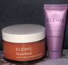 Elemis Superfood AHA Glow Cleansing Butter 90ml Berry Boost Mask 15ml Set