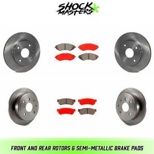 Front & Rear Rotors & Semi-Metallic Brake Pads for 2007 Chevrolet Optra