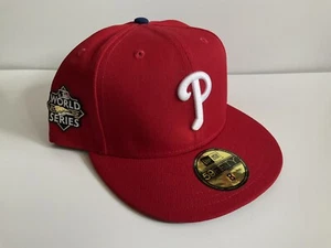 PHILLIES 2022 SERIE MUNDIAL SOBRE EL CAMPO NUEVA ERA 59FIFTY GORRA AJUSTADA SOMBRERO TALLA 8 - Imagen 1 de 4