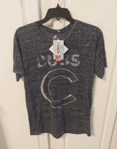 New Distressed Stretch Soft Chicago Cubs T-Shirt Women's Large Tee New w- Tags - Picture 1 of 16