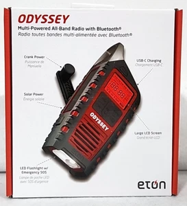 Radio Eton Odyssey multi-puissante toutes bandes Bluetooth et solaire AM/FM/NOAA/ondes courtes - Photo 1/22