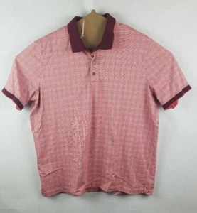Camisa polo Lands' End para hombre XL 46-48 ajuste tradicional a cuadros algodón manga corta - Imagen 1 de 7