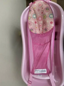 The First Years Newborn to Toddler Bath Tub - Sheer Comfort Deluxe- Pink - New - Picture 1 of 9
