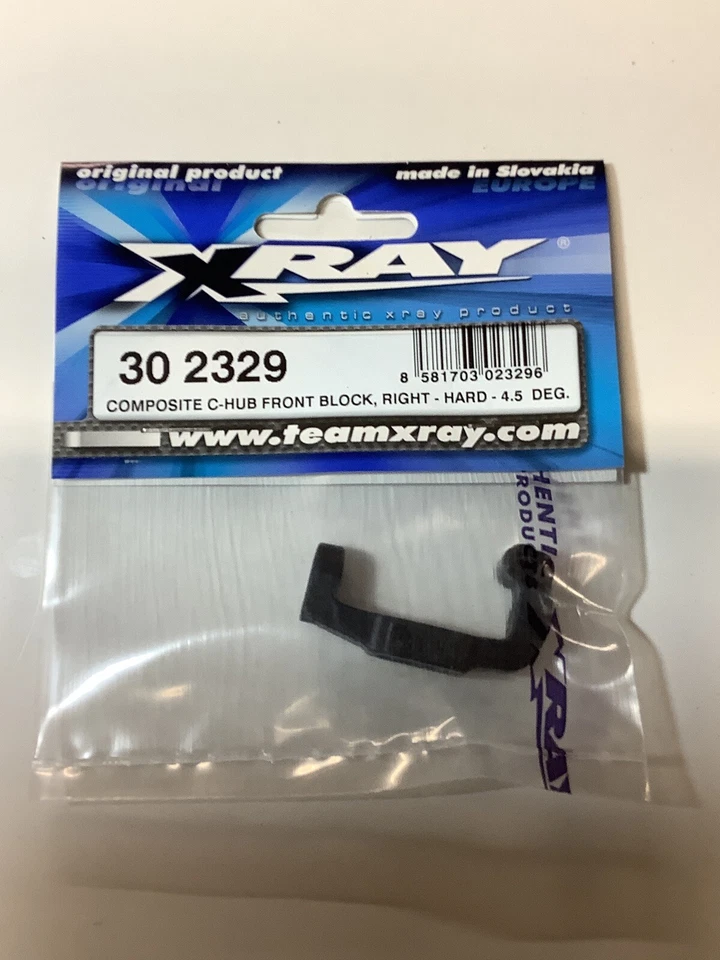 XRAY 30-2329 302329 PART COMPOSITE C HUB FRONT BLOCK RIGHT HARD 4.5 DEGREE READ  - Image 1 of 1