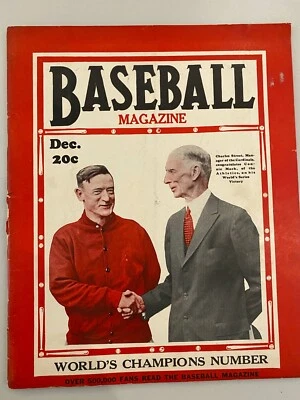 1930 BASEBALL MAGAZINE DECEMBER Connie Mack / Babe Ruth Free Shipping - Image 1 of 4