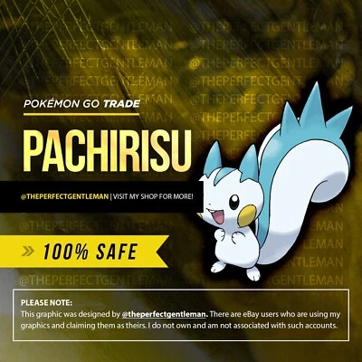 Pachirisu Pokemon #417 GO - Regional Pokemon - READ INSTRUCTIONS