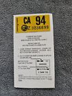 Original CALIFORNIA 1994 License Plate Sticker - Car & Motorcycle 