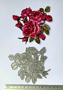 Rose Flower Die with print-outs for decoupage craft projects