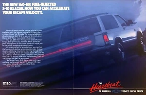 1988 Chevy S10 Blazer 4x4 Truck photo "Accelerate Your Velocity" 2-page print ad - Picture 1 of 1