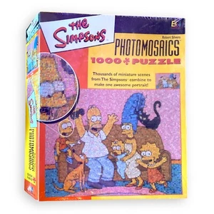 NEW The Simpsons Photomosaics 1000 Pc Homer Jigsaw Puzzle Robert Silvers Couch - Picture 1 of 2