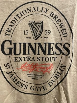 Guinness Bear Extra Stout 男式衬衫。 St James Gate 都柏林中号。 — 第 1/4 张图片
