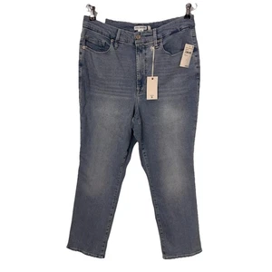 Pantalones de mezclilla Good American $130 nuevos azules para mujer talla 16 informales pierna recta alta R - Imagen 1 de 18