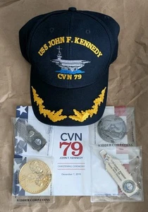 USS John F. Kennedy CVN 79 US Navy Ford Class Aircraft Carrier Memorabilia - Picture 1 of 15
