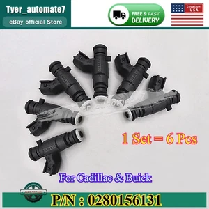 Inyectores de combustible 12571159 6 piezas para Cadillac CTS SRX CTS 3,6 L V6 2004-08 0280156131 - Imagen 1 de 8